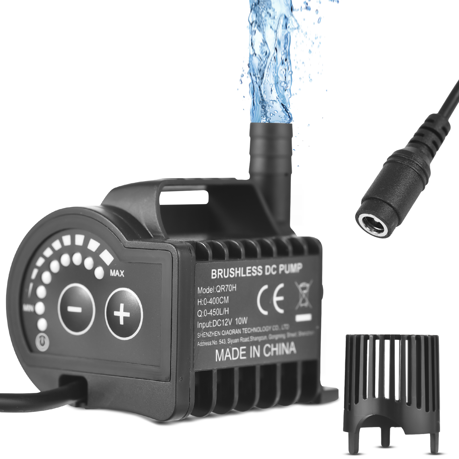 Marine Aquarium Dc Pump - Tauchbare 12-V-Wasserpumpe, 8 Stufen einstellbar, 0–700